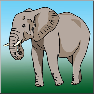 Clip Art: Elephant Color