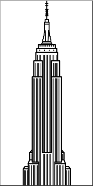 Clip Art: Empire State Building B&W