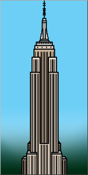 Clip Art: Empire State Building Color – Abcteach