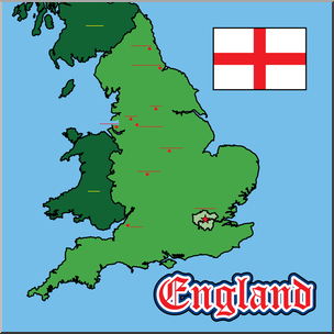 Clip Art: England Map Color Unlabeled