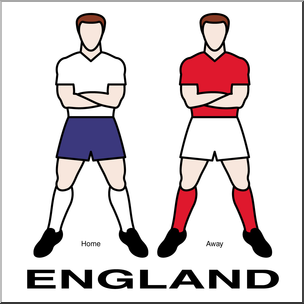Clip Art: Men’s Uniforms: England Color