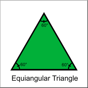 Clip Art: Shapes: Triangle: Equiangular Color Labeled – Abcteach