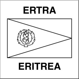 Clip Art: Flags: Eritrea B&W