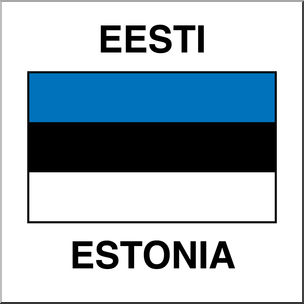 Clip Art: Flags: Estonia Color