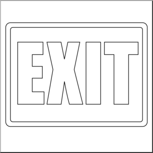 exit sign clip art