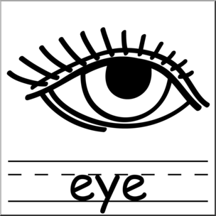 Clip Art: Basic Words: Eye B&W (poster)