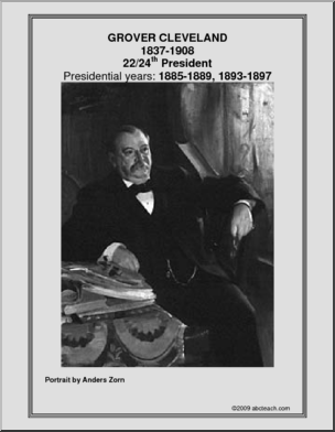 Poster: 22nd/24th President – Grover Cleveland