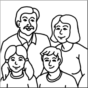 Clip Art: Family B&W – Abcteach