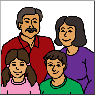 Clip Art: Father and Daughter Color – Abcteach