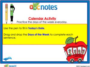 Interactive: Flipchart: Days of the Week – Daily Calendar