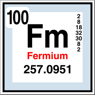 Clip Art: Elements: Fermium Color