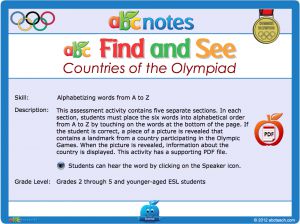 Interactive: Notebook: Abc Find and See: Countries of the Olympiad