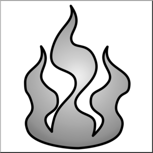 Clip Art: Fire Grayscale