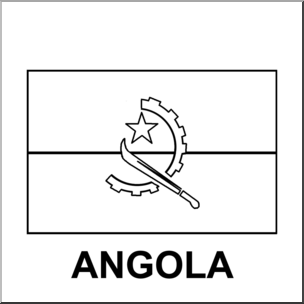 Clip Art: Flags: Angola B&W