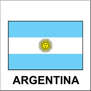 Clip Art: Flags: Argentina Color