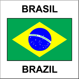 Clip Art: Flags: Brazil Color