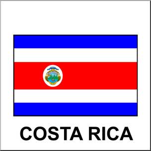 Clip Art: Flags: Costa Rica Color – Abcteach