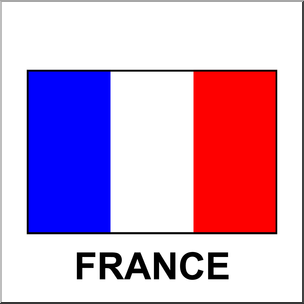Clip Art: Flags: France Color