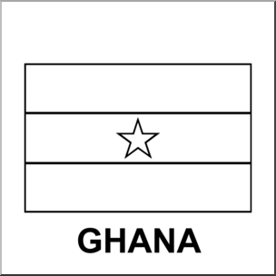 Clip Art: Flags: Ghana B&W