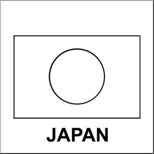 Clip Art: Flags: Japan B&W
