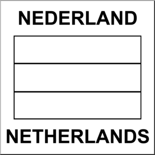 Clip Art: Flags: Netherlands B&W