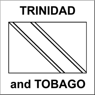 Clip Art: Flags: Trinidad & Tobago B&W