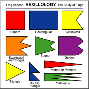 Clip Art: Flag Shapes Color