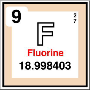 Clip Art: Elements: Fluorine Color – Abcteach