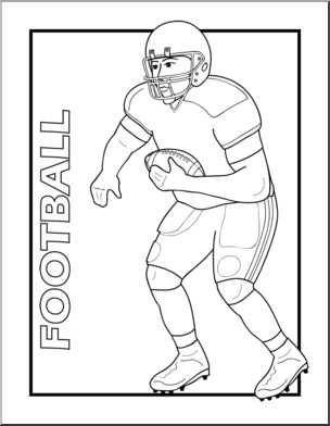 Clip Art: American Football B&W