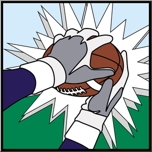 Clip Art: Sports Icon: Football Color
