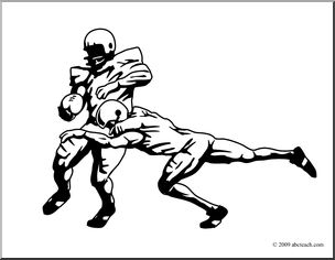 Clip Art: Tackle (coloring page)