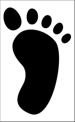 Clip Art: Footprint 05 B&W 1