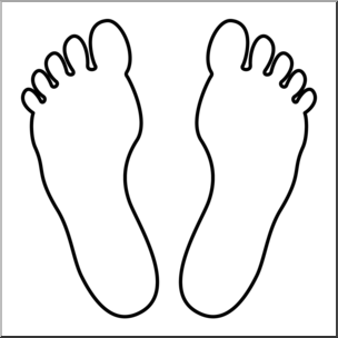Clip Art: Footprints 01 B&W 2