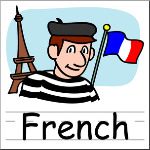 Clip Art: Basic Words: French Color Unlabeled