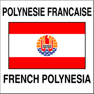 Clip Art: Flags: French Polynesia Color