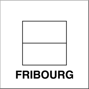 Clip Art: Flags: Fribourg B&W