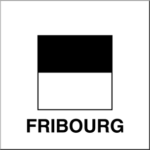 Clip Art: Flags: Fribourg Color
