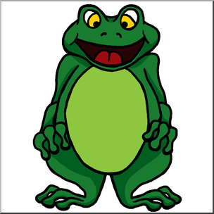 Clip Art: Cartoon Frog 2 Color