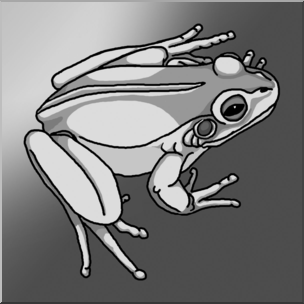 Clip Art: Frog 1 Grayscale