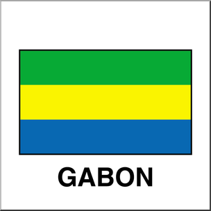 Clip Art: Flags: Gabon Color