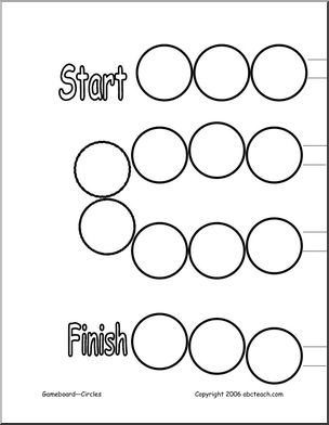 Game Board: Circles (b/w) – Abcteach