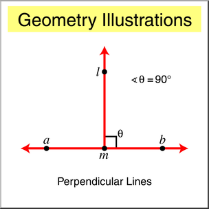Clip Art: Geometry Illustration: Perpendicular Lines Color