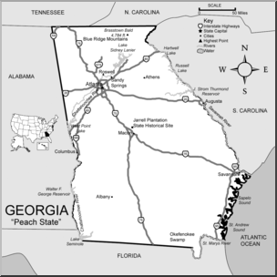 Clip Art: US State Maps: Maine B&W – Abcteach