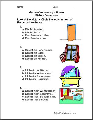 German: Picture Sentences – House