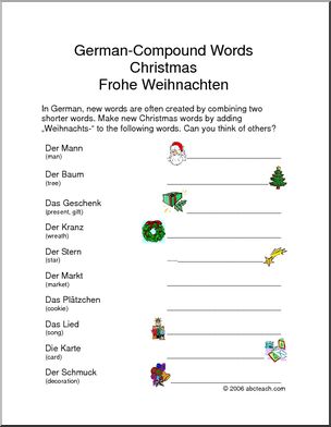 German: Worksheet – Christmas