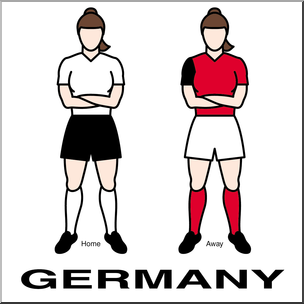 Clip Art: Women’s Uniforms: Germany Color