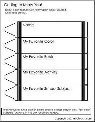 Bulletin Board Idea: Crayons theme