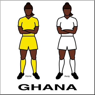 Clip Art: Women’s Uniforms: Ghana Color