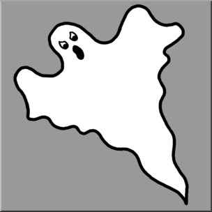 Clip Art: Ghost Grayscale