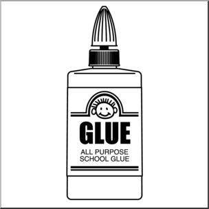 Clip Art: Glue B&W
